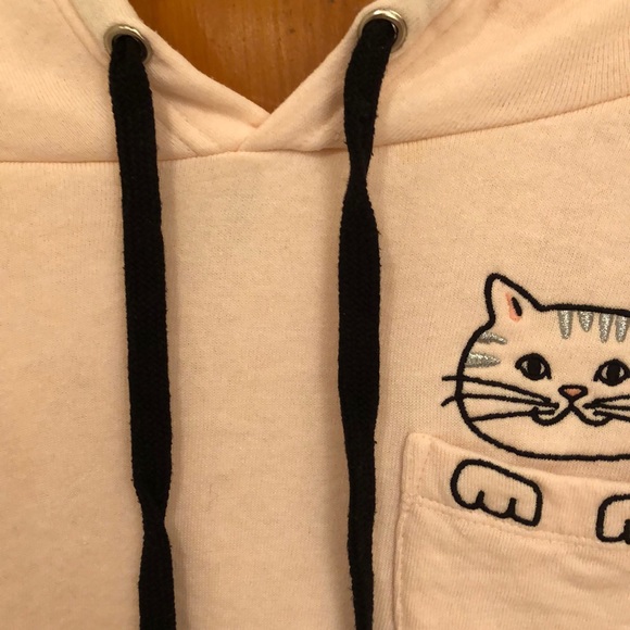 Love peace & lazy days cropped hoodie - Picture 3 of 5